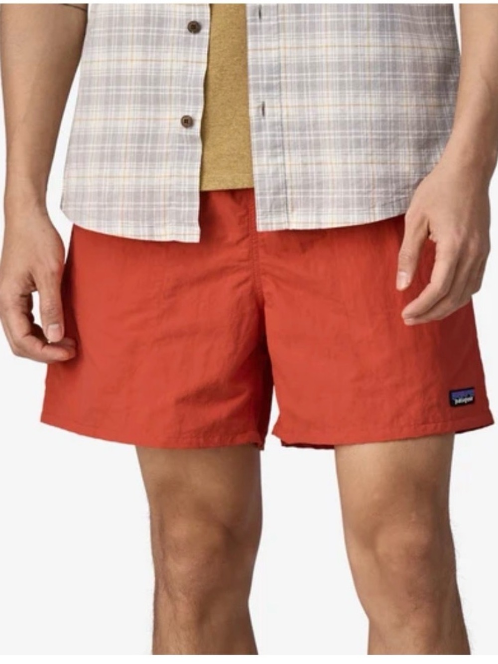 Patagonia Men's Red Flat-Front Shorts